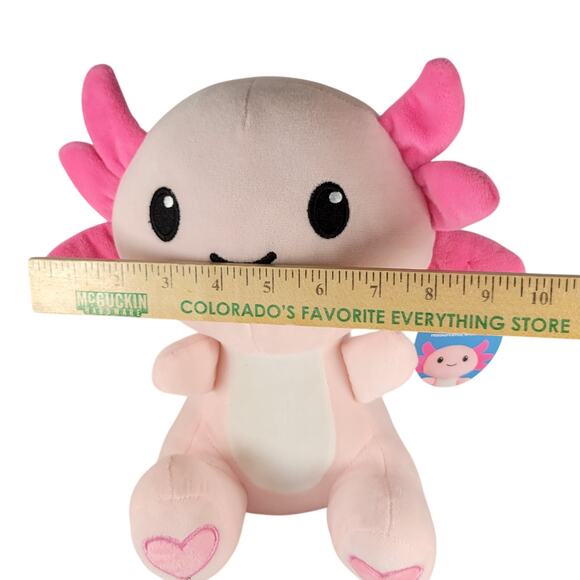 Alex the Axolotl Plush 10" Send A Friend Pink Stuffed Animal Toy Hearts Stuffie - Picture 7 of 16